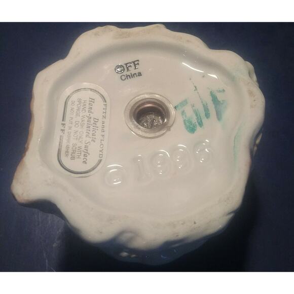 Rare Vintage 1996 Fitz & Floyd Christmas Tree stump Holiday Salt Shaker single - Picture 7 of 10